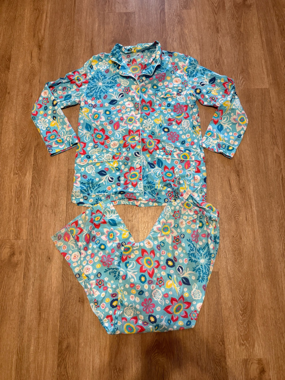 Vintage Y2K Victorias Secret 100% Cotton Pajama Set - Size Medium